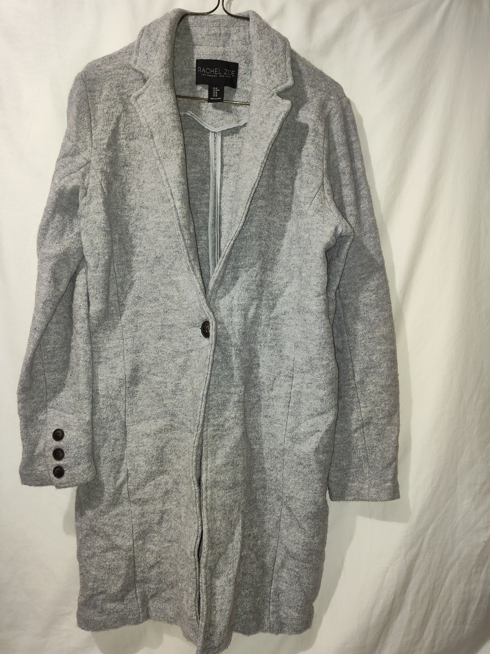 Rachel Zoe Light Heather Gray Long Knit Blazer Cardigan